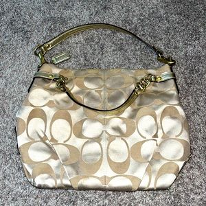 Coach gold satchel